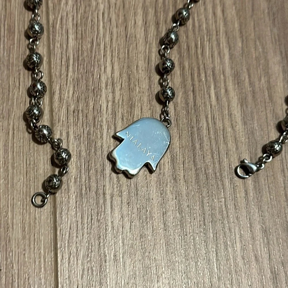 Nialaya men’s Hamsa rosary in silver brand new. - Picture 4 of 7